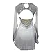 JRUIA Professional Girls' Figure Skating Competition Dress Women's Ice Skating Costumes Gradient Rhythmic Gymnastics Leotard,White,L