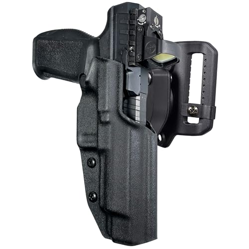 OWB Quick Release Belt Loop Holster fits Canik SFX Rival (Left-Hand Draw, Black)