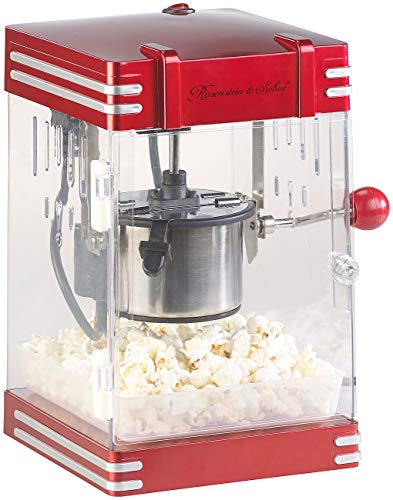 Rosenstein & Söhne Popcornmaker: Mini-Retro-Popcorn-Maschine"Theater" im 50er-Jahre-Look, 230 Watt (Popcornautomat) – Bild 3