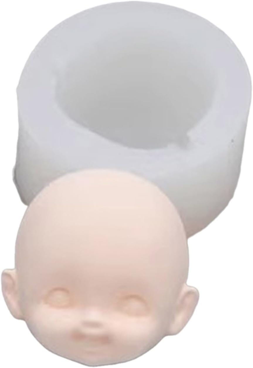 Clay Mold 3D Human Face Silicone Chocolate Candy Cake Decorating Tools Doll Making Mold