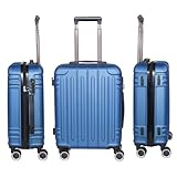Genérico WSPack Maleta de Cabina 55x40x20 cm | Maleta de Mano ABS Rígida | con 4 Ruedas Dobles Giratorias 360° (Sky Blue)