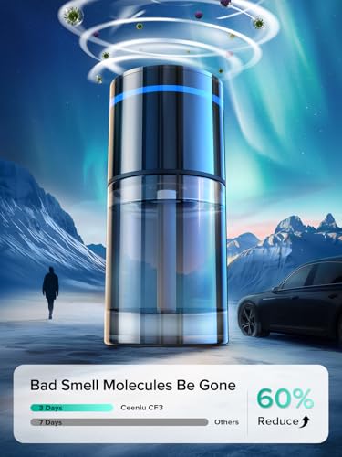 Image of Ceeniu Smart Car Air Freshener, Larger 135ml Capacity, Long-Lasting 6-Month Fragrance, Auto On /Off, Quiet Operation, Stylish Ambient Light, Premium Scent for Women, CF3 Diffuser, Bamboo Forest Scent