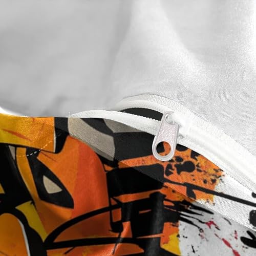 Parure de lit graffiti 140x200 microfifre avec housse de couette ado - 8