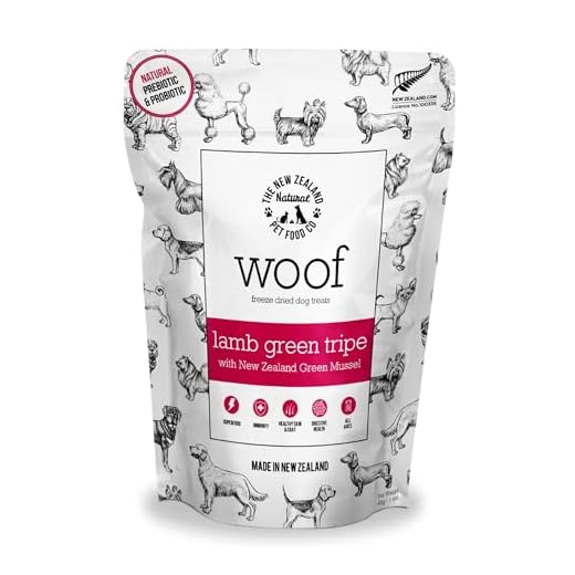 The New Zealand Natural Pet Food Co. WOOF Freeze Dried Dog Treats - Lamb Green Tripe, High Protein, Large & Small, Topper or Dog Treat - 1.4 oz