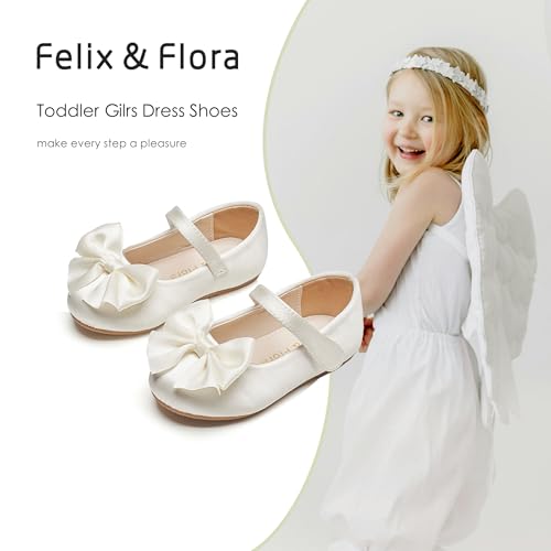 Image of Felix & Flora Toddler Flower Girl Dress Shoes Girl Ballet Flats Party School Shoes Wedding