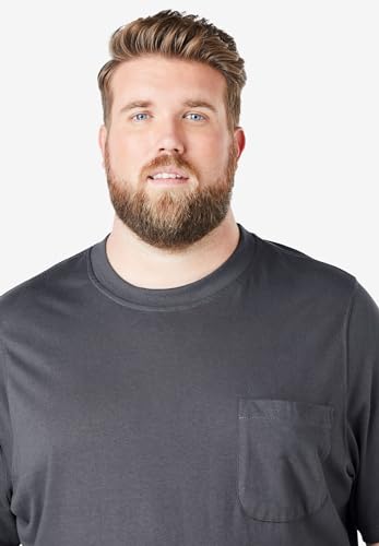 Boulder Creek by Kingsize Men's Big & Tall Heavyweight Pocket Crewneck T-Shirt4
