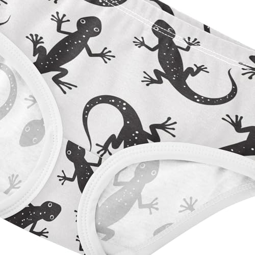 Wusikd Black Gecko Girls' Underwear Cotton Girls Briefs Soft Toddler Underwear 2T4