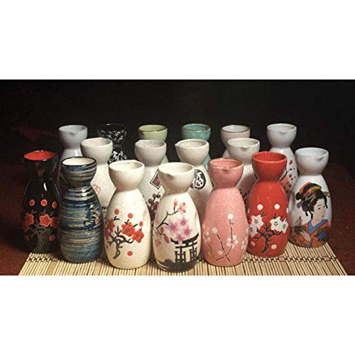 ERoomQ Exquisite Japanese Liquor Sake Pot Porcelain Ceramic Temperature Wine Pot Crafts-A15