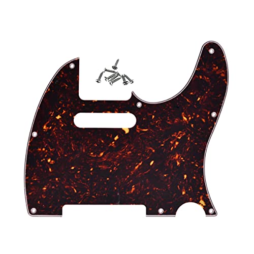 Pickguard Tele 8 trous style Telecaster KAISH finition Dark Tortoise haut de gamme