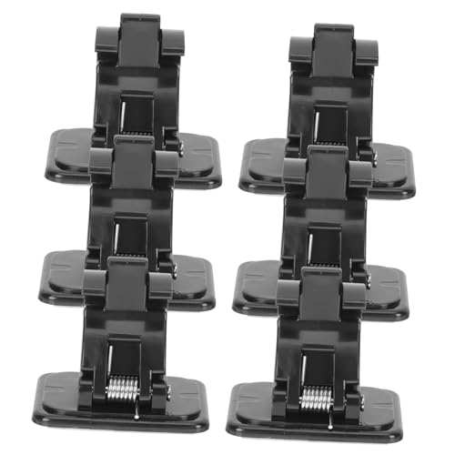 Holibanna 6個 シャワーカーテンロッド固定クリップ 粘着式取り付け簡単 釘不要強力接着剤使用 窓 浴室 タオル掛け対応 多用途ロッドホルダー