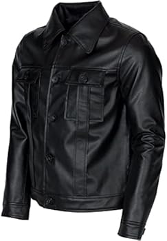 Ameri　FAKE LEATHER COLOR JACKET American Breed Size M Medium Men's Faux Leather / Fur Motor