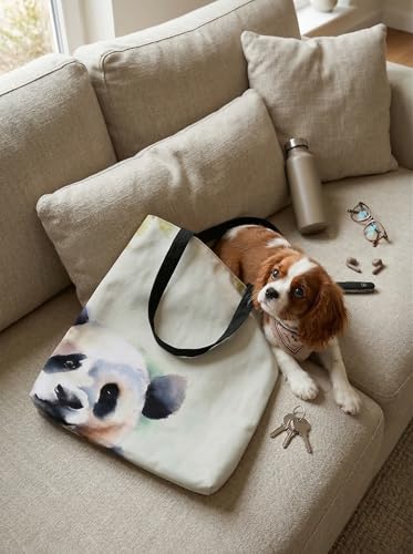 Image of Canvas Tote Bag with Zipper for Women| Inside Pocket | Cotton College Shoulder Bag | Stylish Travel Sling & Handbag for Daily Use | Cotton Canvas Fabric