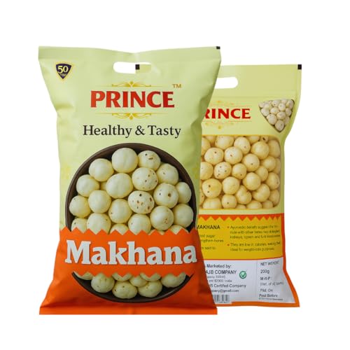 Image of VinodRatna Prince Makhana, 250 g, Fit for Fasting | Foxnuts, Lotus Puffs | Rich in Calcium, Maintains Weight, Healthy Snacks