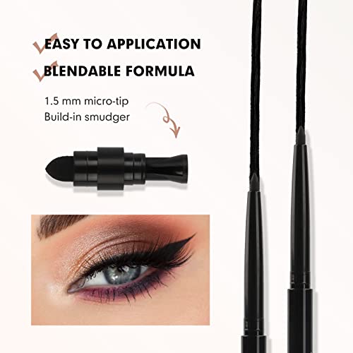 Cuckoo Black Gel Eyeliner, Make Up Studio,Water-Proof & Smudge-Proof Eyeliner, Smooth Eyeliner Pencil For Women, Long Lasting For 24 Hours High Shine, High Color Rendering With Pack Of 3 #TOP3