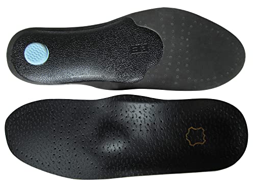 Plantillas ortopédicas de cuero negro para hombres talla 10.5-11 US miniatura 1
