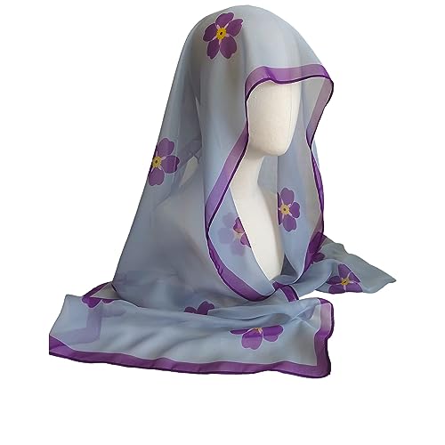 Silk feeling chiffon scarves Armenian motives