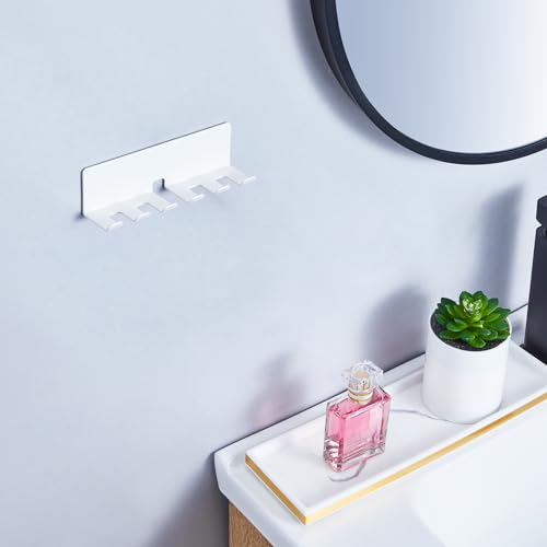 GGQ Zahnbürstenhalter Elektrische Zahnbürste - Zahnbürstenhalter Wand Ohne Bohren, Aufsteckbürsten Halter, Elektrische Zahnbürste Halterung, Selbstklebend Zahnbürstenkopf Halter (Weiß, Groß) 2