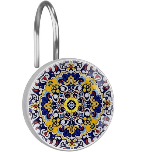 Ganchos para cortina de ducha de cristal que evitan tirones con diseño clásico 2