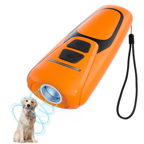 Honey Paws Anti Barking Device for Dogs, Ultrasonic Dog Repeller Stop Barking Dog Device - 50ft Range, Rechargeable Bark Deterrent Devices with 2 Modes, Safe Dogs Training Tool for Indoor Outdoor Use