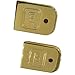 Set of 2 Gold Plated Metal Magazine Base Plates Compatible with Glock 17 19 22 23 26 Gen 1-5, Precision Fit for 9mm .40 .357 Magazines, Durable Steel Construction, Premium Finish