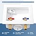 SECKWHALE Press Washing Machine Outlet Box with Center Drain, 1/2 Inch Press x 3/4 Inch MHT, Washer Faucet Recessed Box, Laundry Washer Valve Outlet Box