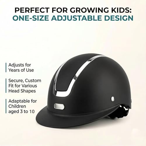 Casco de equitación de 48 a 52 cm ajustable para la protección de jinetes 2