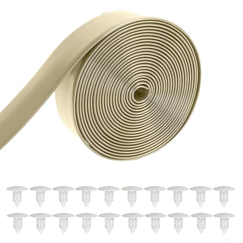 Eawfgtuw Correas de repuesto de PVC cortables de 20 pies para patio al aire libre, piscina y playa, reparaciones de sillas de comedor, columpios en negro, blanco, (madera)