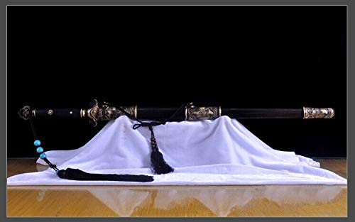 GLW Sword Multiple-Refined Folded Pattern Steel Song Sword Brass Fittings Sharp New #1744