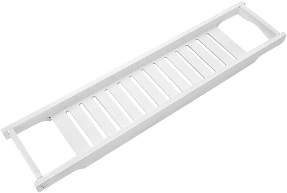 Bamboo Wood Bath Tub Rack, Bathroom Shelf Tidy Tray Luxury Slim Bridge