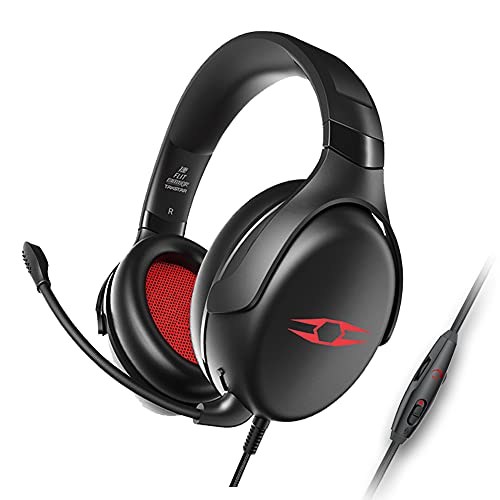 TAKSTAR Gaming Headset Over-Ear Stereo Headphones with Noise Cancelling Mic, Bass Surround, Soft Memory Earmuffs for Laptop Mac Nintendo NES Games PS4 PC Xbox One PS5 Controller (FLIT) TAKSTAR Gaming Headset Over-Ear Stereo Headphones with Noise Cancelling Mic, Bass Surround, Soft Memory Earmuffs for Laptop Mac Nintendo NES Games PS4 PC Xbox One PS5 Controller (FLIT)