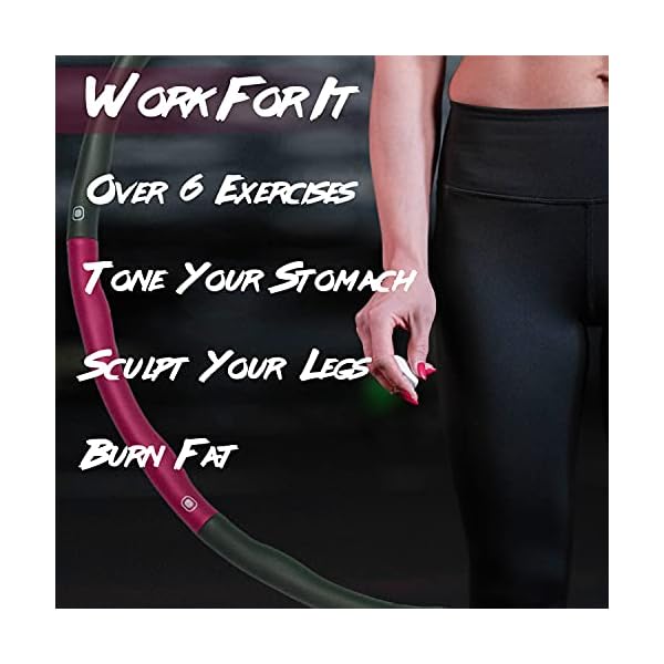 Weighted-Hula-Hoop-for-Adults-Fitness-Hoop-for-Exercise-2lb-8-Section-Detachable-Stainless-Steel-with-Soft-Thicker-Foam-Reduce-Weight-and-Burn-Fat-Soft-Workout-Hoop-Pink-Gray Weighted Hula Hoop for Adults, Fitness Hoop for Exercise-2lb, 8 Section -Detachable with Soft Thicker Foam - Reduce…