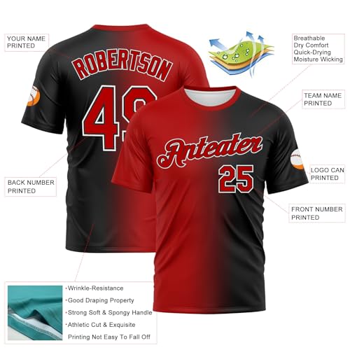 Custom Gradient Baseball Shirts Men Women Youth Personalized Baseball Jersey Softball Sports Uniform Printed Name Number Logo miniatura 2