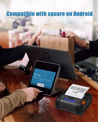 Image of ZYWELL ZM04 2.0 Bluetooth Thermal Receipt Print & Label Print Two-in-One,Works with Android Square Supprot 58mm /80mm, Bluetooth Support iOS, NO WiFi