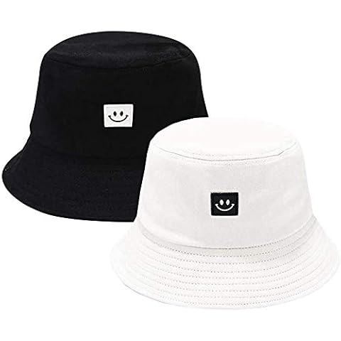 JFAN Sombrero de Pescador de Algodón con Patrón de Sonrisa Cover