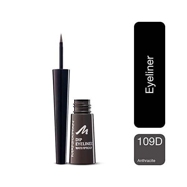 Manhattan Eyemazing Bold Liquid Liner, Wasserfester schwarzer Liquid Eyeliner mit ballförmiger Spitze für besonders… – Bild 3