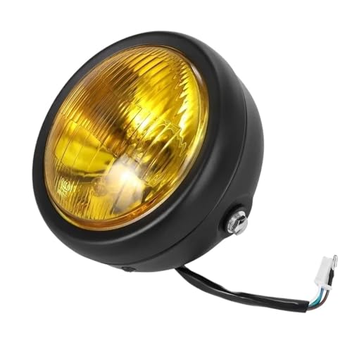 Phare de moto rétro 12V 6" en métal résout l'éclairage faible CG125