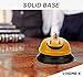 HOME-X Yellow Smiling Call Bell, Service Bell for School, Reception Desk, Counter Bell, Hotel Bell, 3 3/8