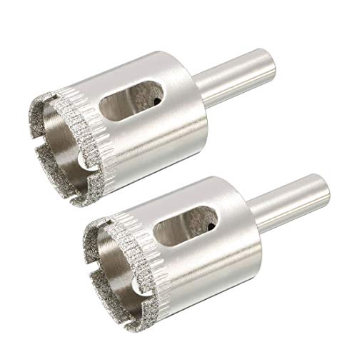 sourcingmap 2 Pcs 25mm Diamond Coated Hole Saw Drill Bits for Glass Ceramic Tile Marble Rock Porcelain Bottles Pots Brick - Image 3