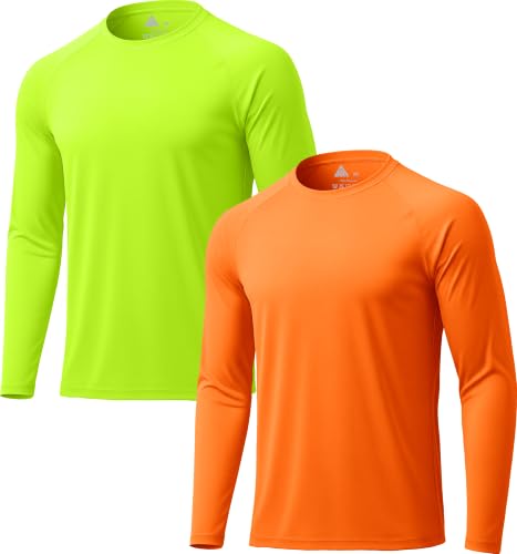 Image of ZITY 5 Pack Long Sleeve Shirts for Men UPF 50+ Sun Protection Fast Dry Lightweight Fishing Swim Rash Guard Workout Shirt