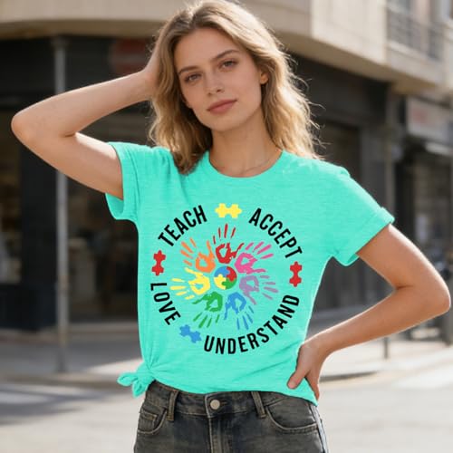 Image of Autism Awareness Shirt Women-Neurodiversity is Beautiful Shirt Women Autism Special Education Teacher Tee Top