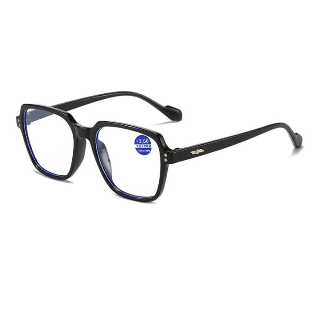 star shop Retro Square Large Frame Fashion Reading Glasses Men and Women Filter UV Ray Glare Computer Reading