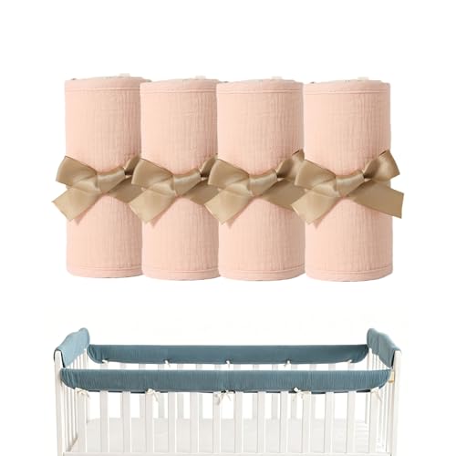 4PC Crib Rail Teething Guard (Pink)