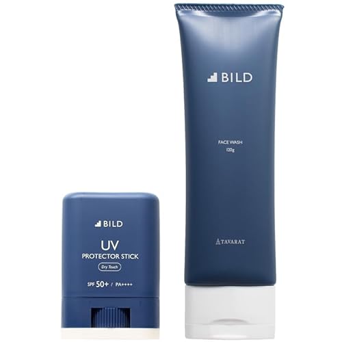 [BILD] 日焼け止め スティックタイプ 手が汚れない 紫外線予防 持ち歩き 最高値 SPF50+ PA++++ ウォータープルーフ BILD-04-Uvstick (UVスティック＆洗顔フォーム)の商品画像（Amazon）