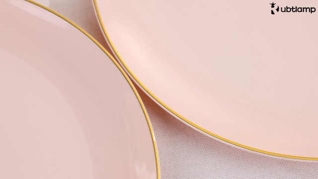 Amazon.com | Rubtlamp 200Pcs Plastic Pink Dessert Plates with