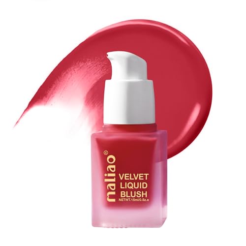 Image of Maliao Velvet Liquid Blush - Radiant Flush of Color for Every Look (03-MUTED PEACH) 15ml
