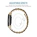 SHANGPULE Compatible with Fitbit Charge 3 / Fitbit Charge 4 / Fitbit Charge 3 SE Bands for Men Women, Waterproof, Comfortable, Stainless Steel Metal Replacement Strap WristBand Large Small(Gold)