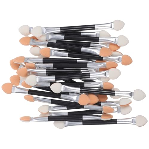 Ipetboom Disposible Makeup Sponge Sticks 24pcs Eyeshadow Brush Eyebrow Applicator Face Glitter Lip Brush for Artists Beauty Salons Random