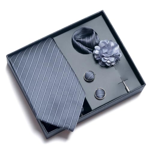 Image of joy alice 70 Colors Ties Set Men Mixed Color Necktie Handkerchief Cufflinks Brooch 3.15 Formal