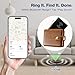 Apple MFi Certified Airtag Wallet Tracker Card 0.06in Slim 1 Pack- Rechargeable Smart Tracking Tags IP68 Waterproof, Works with Apple Find My, Bluetooth Item Locator for Keys, Purse, Luggage(iOS Only)