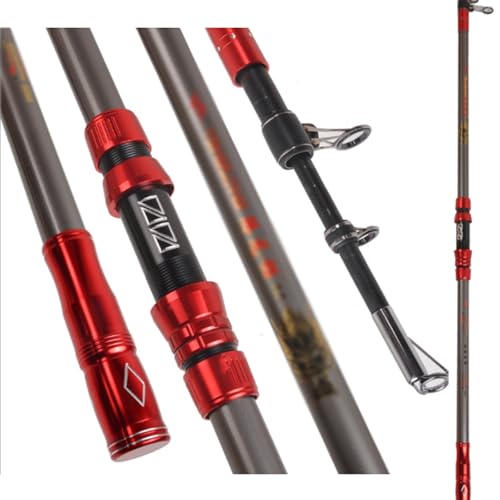 Canne à pêche télescopique carbone pour lancers longue distance en mer